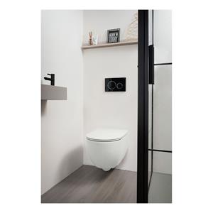 Xenz Gio randloos hangend toilet met softclose zitting mat wit