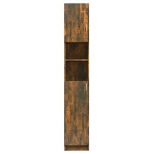 vidaXL Badezimmer-Set Badezimmerschrank Räuchereiche 32x25,5x190 cm Holzwerkstoff, (1-St)