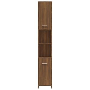 vidaxl Badkamerkast 30x30x183,5 cm bewerkt hout bruin eikenkleur