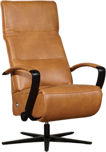 ShopX Leren relaxfauteuil matrix 579 bruin, bruin leer, bruine stoel