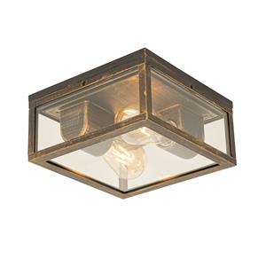 QAZQA Plafondlamp buiten charlois - Goud|messing - Industrieel - L 2