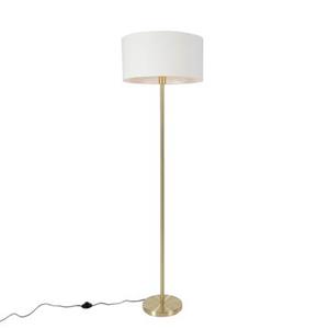 QAZQA Vloerlamp simplo stof - Goud|messing - Design - D 50cm