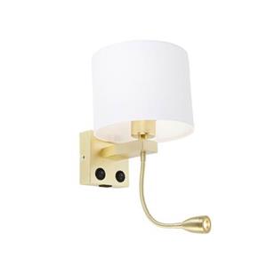 QAZQA Wandlamp brescia - Goud/messing - Modern - L 18cm