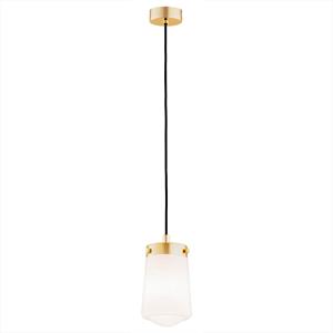 Argon Pasadena hanglamp, 1-lamp, messing/wit