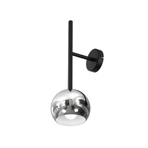 Luminex Jano wandlamp, zwart/chroom, 1-lamp