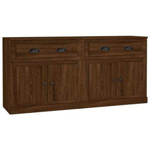 vidaXL Sideboard Sideboards 2 Stk. Braun Eichen-Optik Holzwerkstoff (2 St)