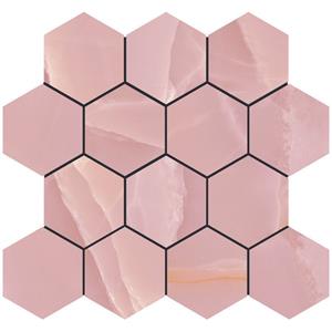 Baldocer Ceramica Onyx wand- en vloertegel - 29x27cm - 9mm - gerectificeerd - roze SW07314126-3
