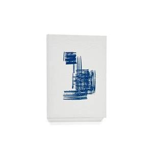Kave Home  Abstract doek Sagaro wit en blauw 30 x 40 cm