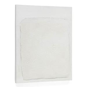 Kave Home  Abstract doek Rodes wit 80 x 100 cm