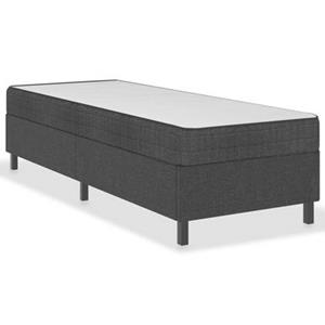 VIDAXL Boxspringbett Dunkelgrau Stoff 80x200 Cm