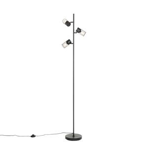 QAZQA Vloerlamp jim - Zwart - Modern - L 22cm