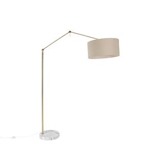 QAZQA Vloerlamp editor stof - Goud/messing - Design - L 125cm