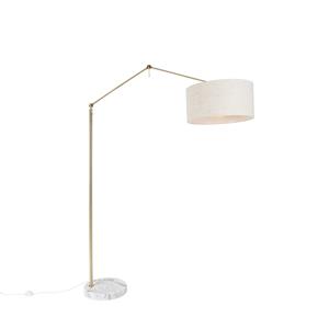 QAZQA Vloerlamp editor stof - Goud/messing - Design - L 125cm