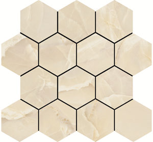 Jabo Onyx Sable hexagon mozaiek tegels 30x27cm