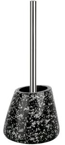 SPIRELLA WC-Garnitur ETNA GLITTER, WC, (1-tlg), Toilettenbürste aus bruchsicherem Polyresin, attraktive Form, außergewöhnliche 3D Glitter Optik, Farbe schwarz