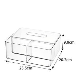 ZERYER Toilettenpapierhalter Transparente PET-Taschentuchbox – nordischer Stil