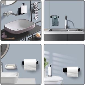 ALAOLY Toilettenpapierhalter Toilettenpapierhalter Kein Bohren erforderlich, selbstklebend, Toilettenpapierrollenhalter für Bad und Küche
