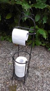 Deko-Impression Toilettenpapierhalter Toilettenrollenständer WC-Rollenhalter WC-Papierhalter braun 70cm (1-St)