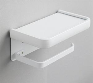 SHMSHNG Toilettenpapierhalter Toilettenpapierhalter Ohne Bohren mit Ablage,Klopapierhalte