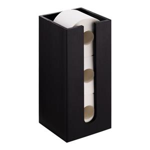 Navaris Toilettenpapierhalter, Toilettenpapier Rollenhalter - 15x15x33cm - freistehend - schwarz