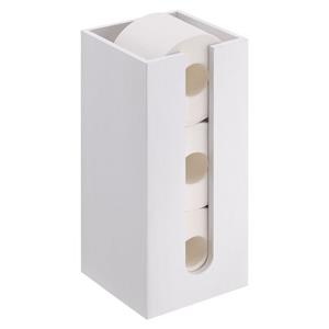 Navaris Toilettenpapierhalter, Toilettenpapier Rollenhalter - 15x15x33cm - freistehend - weiß