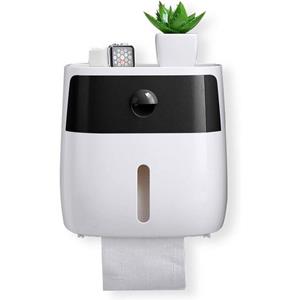 SUNEE Toilettenpapierhalter Aufbewahrungsbox Toilettenpapierhalter Ohne Bohren, Multifunktions