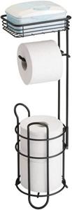 Welikera Toilettenpapierhalter Papierrollenhalter aus Metall, mit Regal