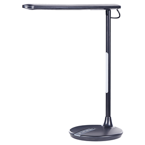 beliani Led Schreibtischlampe Metall schwarz 38 cm hoch verstellbar für Büro Draco - Schwarz