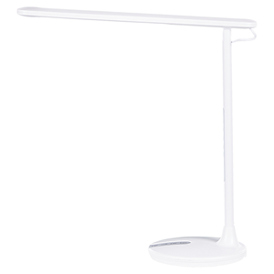 beliani Led Schreibtischlampe Metall weiß 38 cm hoch verstellbar für Büro Draco - Weiß