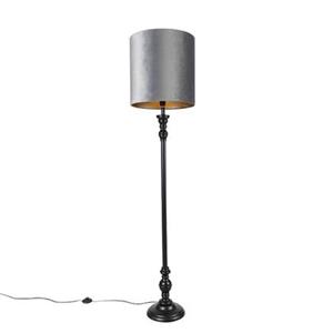 QAZQA Vloerlamp classico - Grijs - Klassiek / Antiek - D 40cm