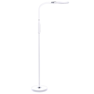 beliani Led Stehleuchte weiß Synthetisches Material 148 cm Höhe Verstellbarer Schieber Dimmer Moderne Beleuchtung Heimbüro - Weiß
