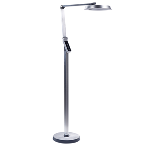 beliani LED-Stehlampe Silber Kunststoff 170 cm Höhe Dimmen lcd Moderne Beleuchtung Heimbüro