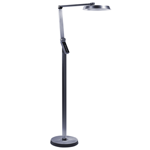 Beliani - LED-Stehlampe Dunkelgrau Kunststoff 170 cm Höhe Dimmen lcd Moderne Beleuchtung Heimbüro - Grau