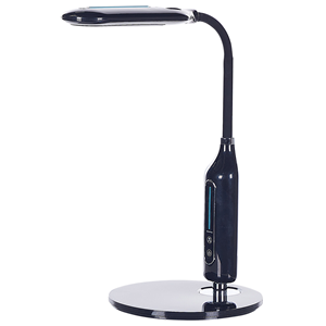beliani LED-Schreibtischlampe Schwarz Metall und Silikon Dimmbar Verstellbarer Arm 3 Farbtemperaturmodi Modern Büro Ausstattung Arbeitsleuchte - Schwarz