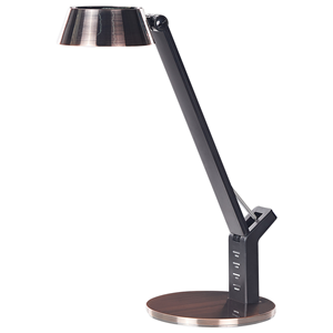 beliani LED-Schreibtischlampe Kupfer Metall mit USB-Port Dimmbar Verstellbarer Schirm Helligkeitsregulierung Modern Büro Ausstattung Arbeitsleuchte - Kupfer