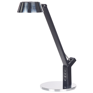 beliani Schreibtischlampe LED mit USB-Port silber verstellbar 40 cm dimmbar Chamaeleon - Silber