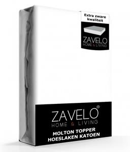 Zavelo Molton Waterdicht PU Topper Hoeslaken (100% Katoen)-1-persoons (90x200 cm)