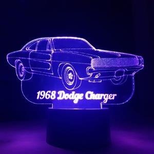 Ontwerp-zelf 3D LED LAMP - DODGE CHARGER