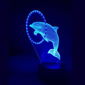Ontwerp-zelf 3D LED LAMP - DOLFIJN IN RING