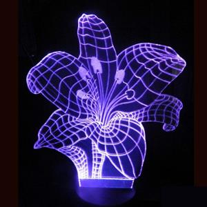 Ontwerp-zelf 3D LED LAMP - LELIE BLOEM