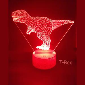 Ontwerp-zelf 3D LED LAMP - DINOSAURUS - T- REX