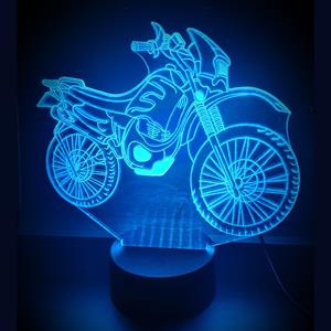 Ontwerp-zelf 3D LED LAMP - CROSS MOTOR BIKER