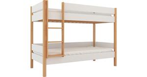 Polini-kids Etagenbett Kinderbett LOLLIPOP 200x90 cm Buchenholz massiv weiß