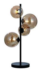 Freelight Tafellamp Calcio Zwart - Amber Glas 4Lichts