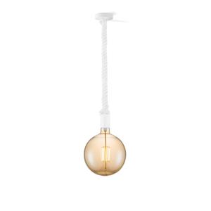 Light depot - hanglamp Leonardo wit Globe g180 - amber - Outlet