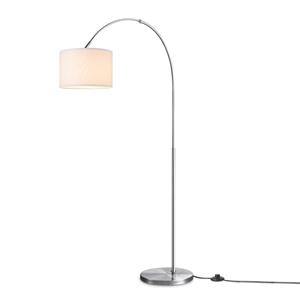 Home sweet home vloerlamp 76/76/148cm, Wit, staande lamp met lampenkap, geschikt voor E27 LED lichtbron, met voetschakelaar, geschikt voor woonkamer, slaapkamer en thuiskantoor