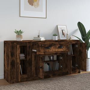 vidaXL Sideboard Sideboards 3 Stk. Räuchereiche Holzwerkstoff (3 St)