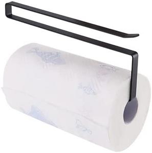 MJCM Toilettenpapierhalter Kein-Bohren Küchenrollenhalter Papierhandtuchhalter (Schwarz).