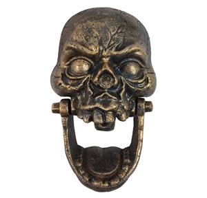 Zeitzone Türklopfer Totenkopf Gothik Gusseisen Schädel Antik-Stil Skull Halloween