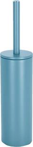 Spirella Luxe Toiletborstel in houder Cannes ichtblauw etaal - 40 x 9 cm et binnenbak - Toiletborstels